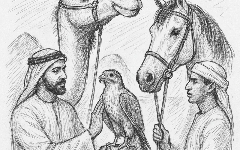 Falconry show Dubai - live falcon display by AELive
